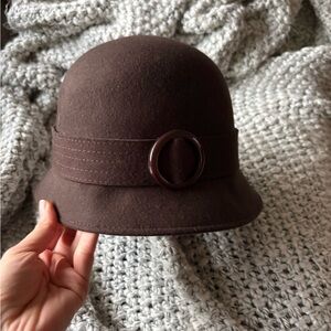 Brown Bucker Hat with Buckle